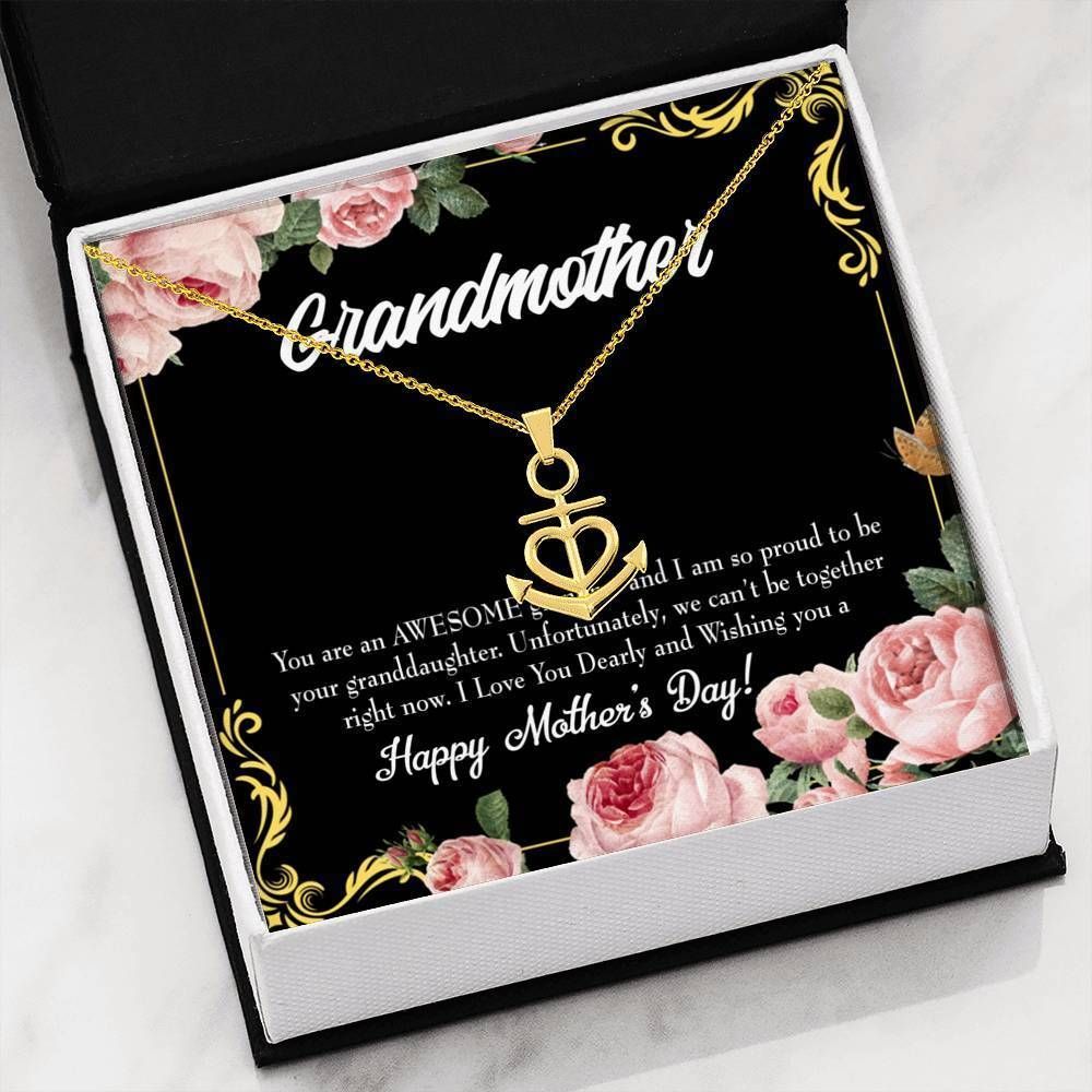 From Granddaughter To Grandmother Happy Mother's Day Gift Anchor Necklace