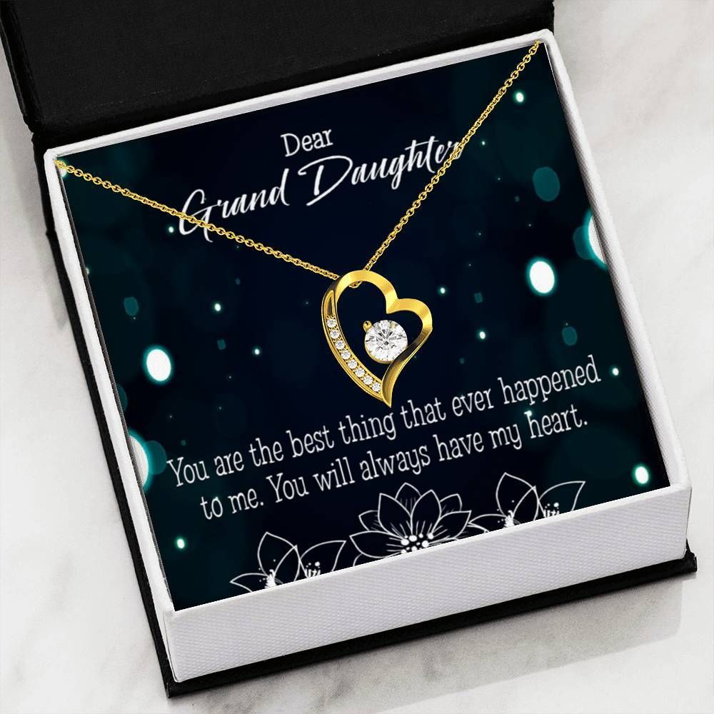 18K Gold Forever Love Necklace Gift For Granddaughter You Are The Best Forever Love Necklace Forever Love Necklace