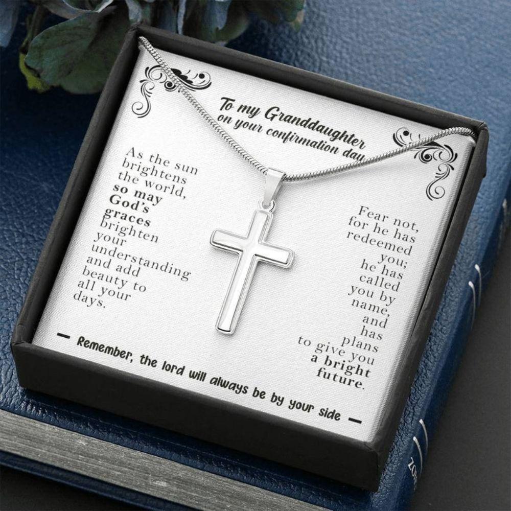 Granddaughter Necklace, To My Granddaughter On Your Confirmation Day Necklace - Baptism, Confirmation Gift