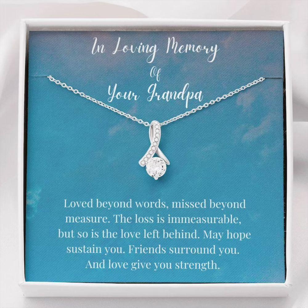 Granddaughter Necklace, In Loving Memory Of Your Grandpa Necklace, Memorial Gifts For Loss Of A Grandfather Gift