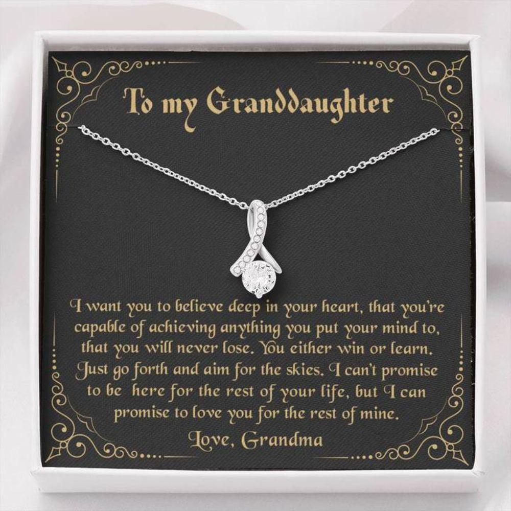 Granddaughter Necklace, To My Granddaughter Necklace Gift - Love Grandma