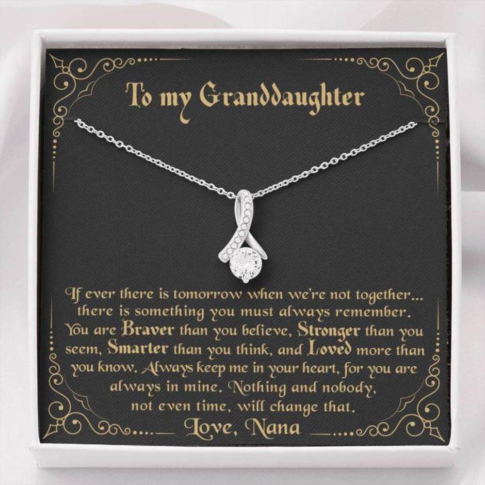 Granddaughter Necklace, To My Granddaughter Necklace Gift - Always Keep Me In Your Heart Love Nana