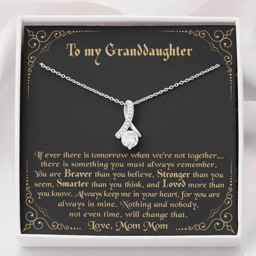 Granddaughter Necklace, To My Granddaughter Necklace Gift - Always Keep Me In Your Heart Love Mom