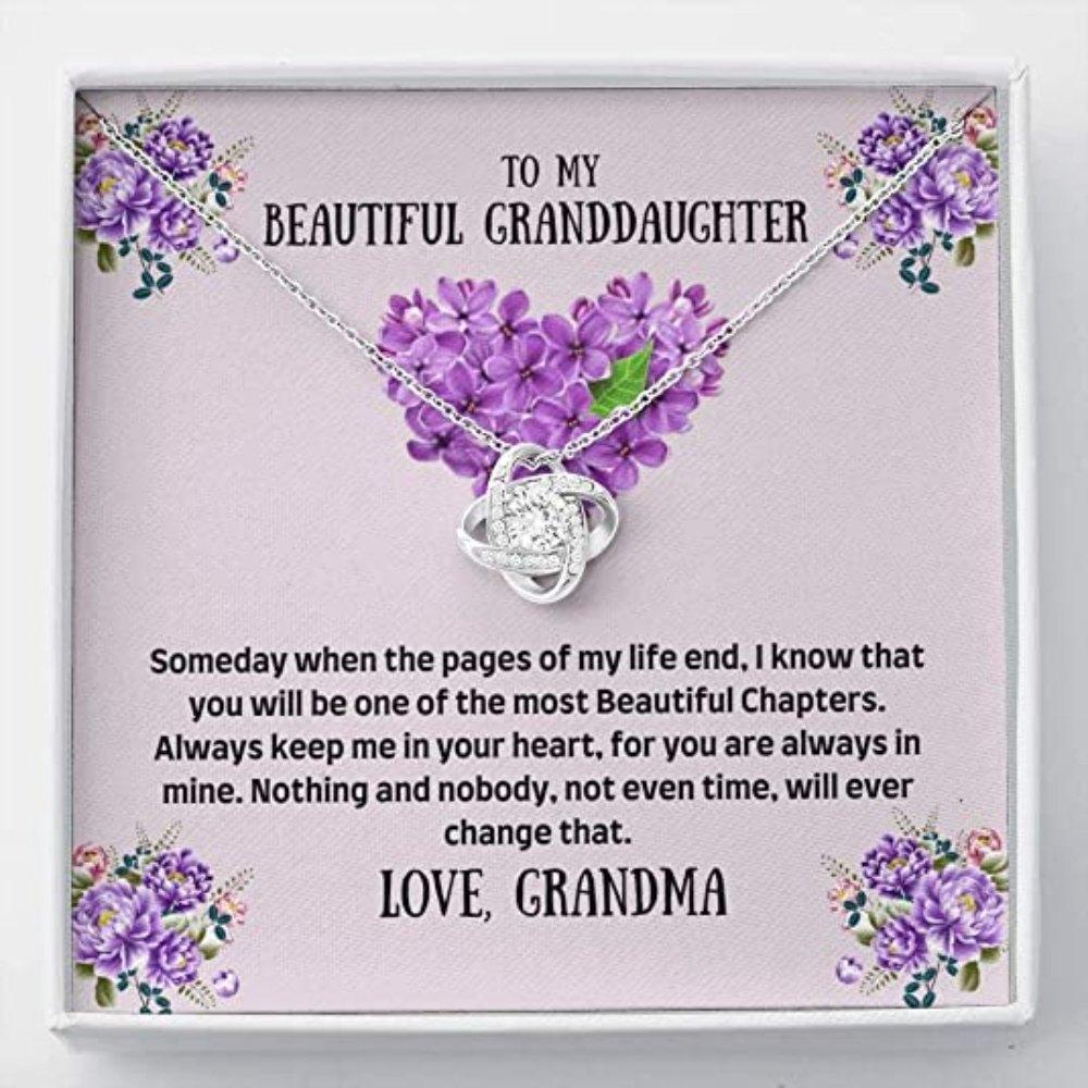 Granddaughter Necklace, To My Granddaughter Necklace Gift - The Most Beautiful Chapters