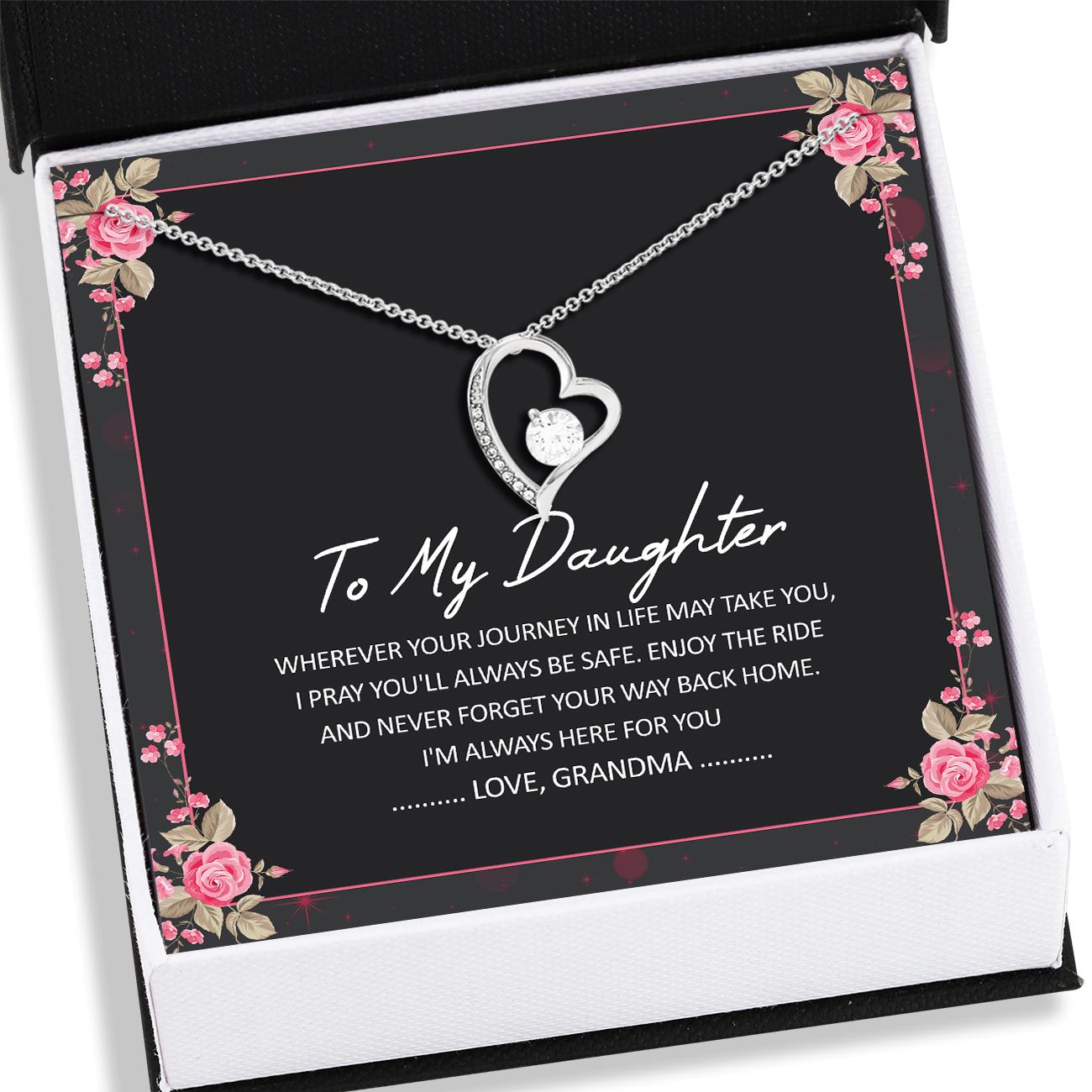 Granddaughter Necklace, Forever Love Necklace - Grandma To Granddaughter Necklace Gifts