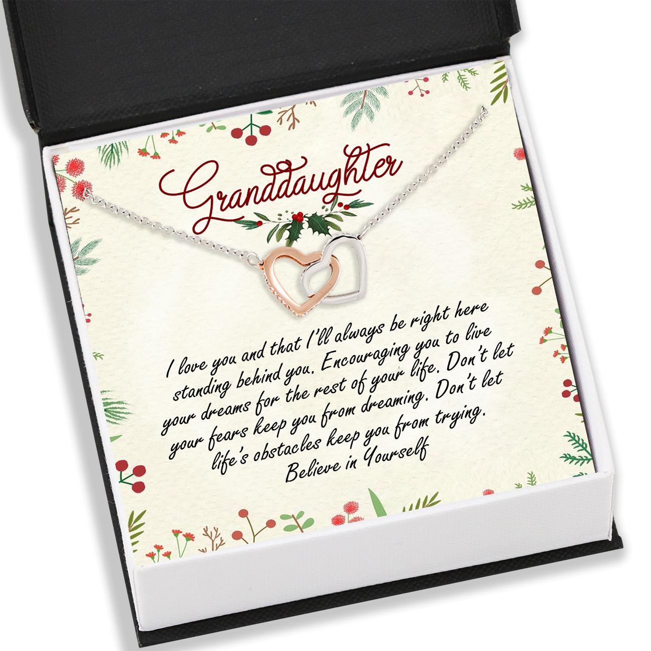 Granddaughter Necklace, To Granddaughter Necklace Box Card Message - Gift For Granddaughter For Her V1
