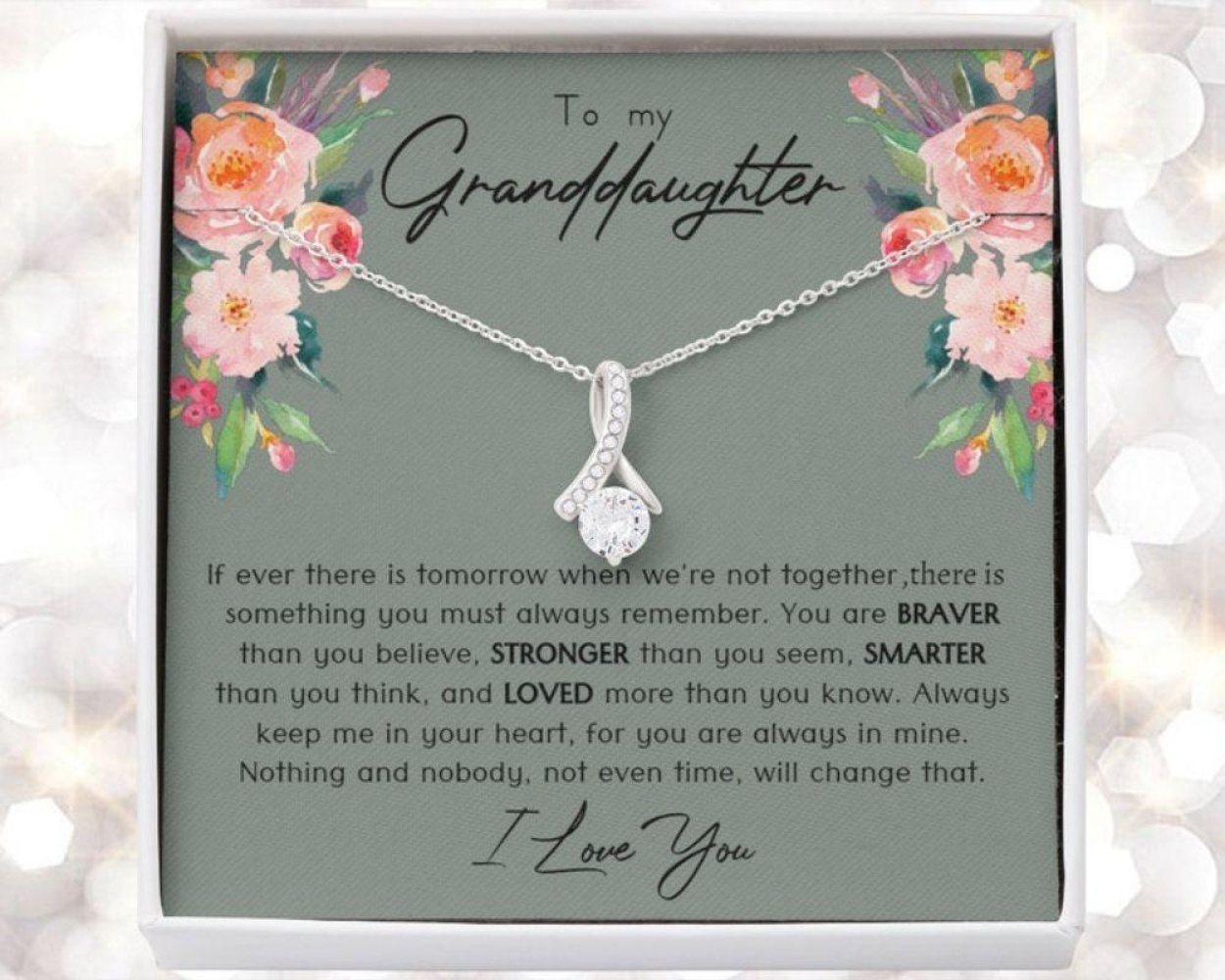 Granddaughter Necklace, Granddaughter Gift From Grandparents, Gift For Granddaughter, Necklace For Granddaughter Birthday