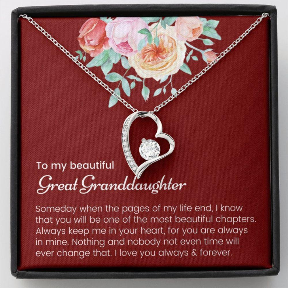 Granddaughter Necklace, Great Granddaughter Necklace Gift, Great Granddaughter Christmas Necklace