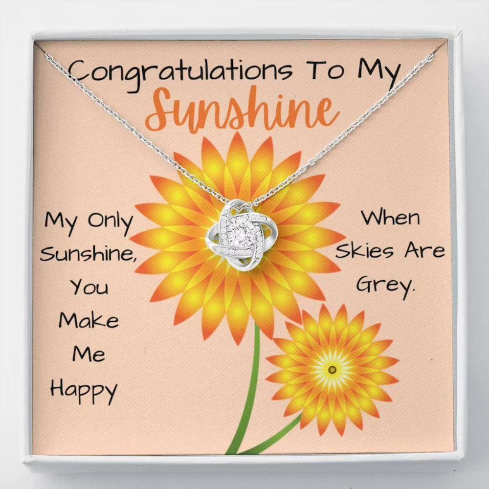 Daughter Necklace, Granddaughter Necklace, Congratulations To My Sunshine Necklace - Daughter Gift - Granddaughter Gift