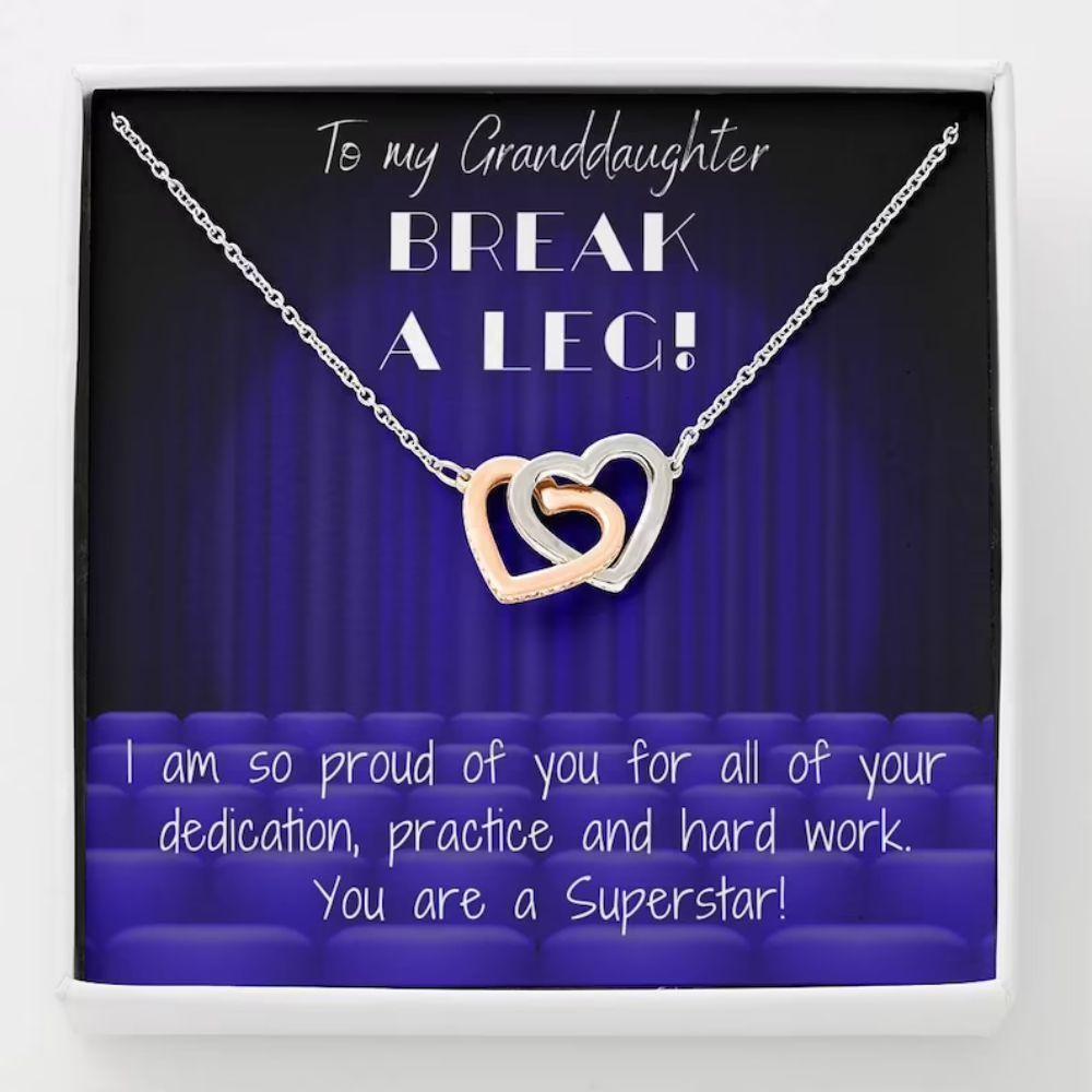 Granddaughter Necklace, To Granddaughter Necklace Gift - Superstar Recital Gift Necklace
