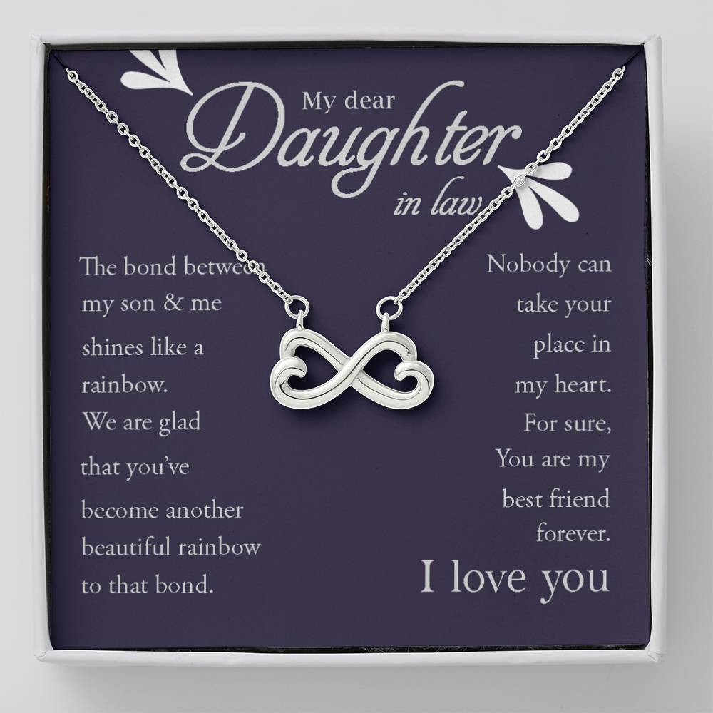 Infinity Heart Necklace Gift For Daughter You Are My Best Friend