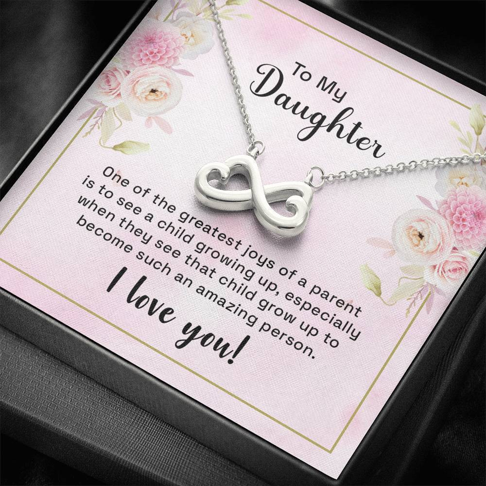 Infinity Heart Necklace Gift For Daughter One Of The Greatest Joys Of A Parent