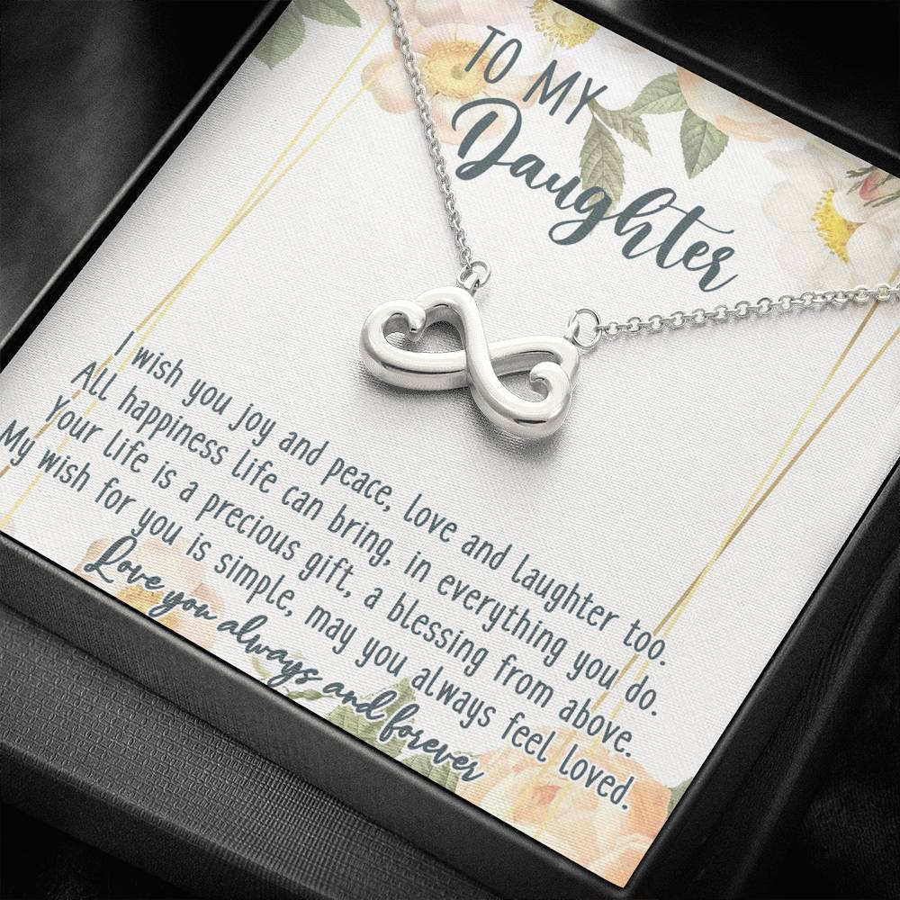 Gift For Daughter I Wish You Love And Laughter Infinity Heart Necklace