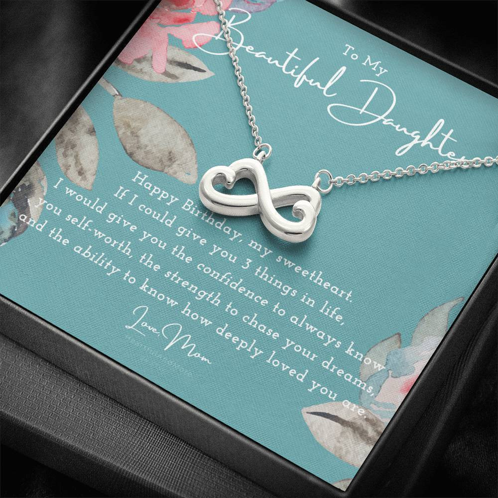 Infinity Heart Necklace Mom Gift For Daughter How Deeply Loved You