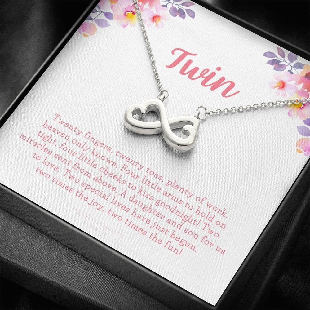 Infinity Heart Necklace Twins A Daughter And Son For Us To Love Gift For Daughter