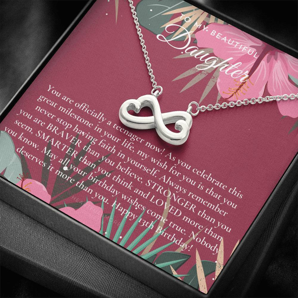 Infinity Heart Necklace You Are Officially A Teenager Now Gift For Daughter