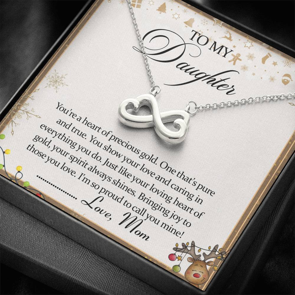 Infinity Heart Necklace Gift For Daughter You Are A Heart Of Precious Gold