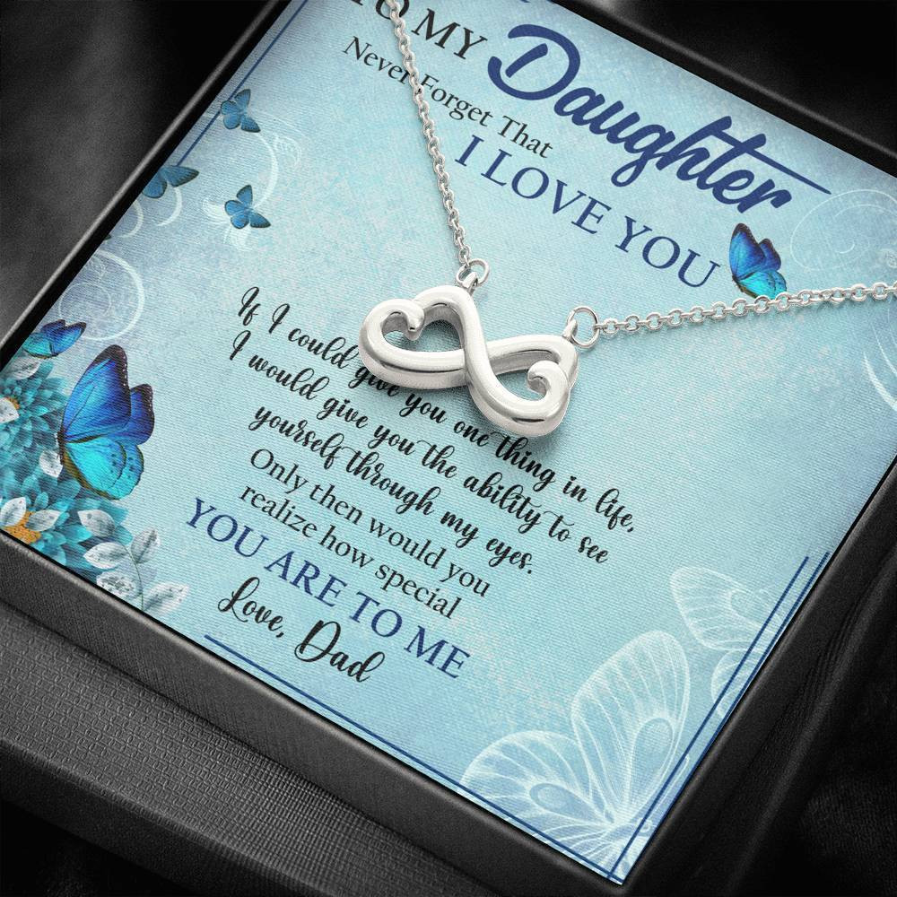 Gift For Daughter How Special You Are To Me Infinity Heart Necklace