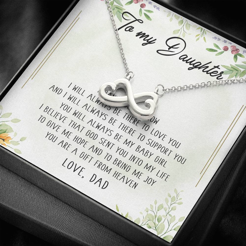 Infinity Heart Necklace Gift For Daughter From Dad You Are A Gift From Heaven