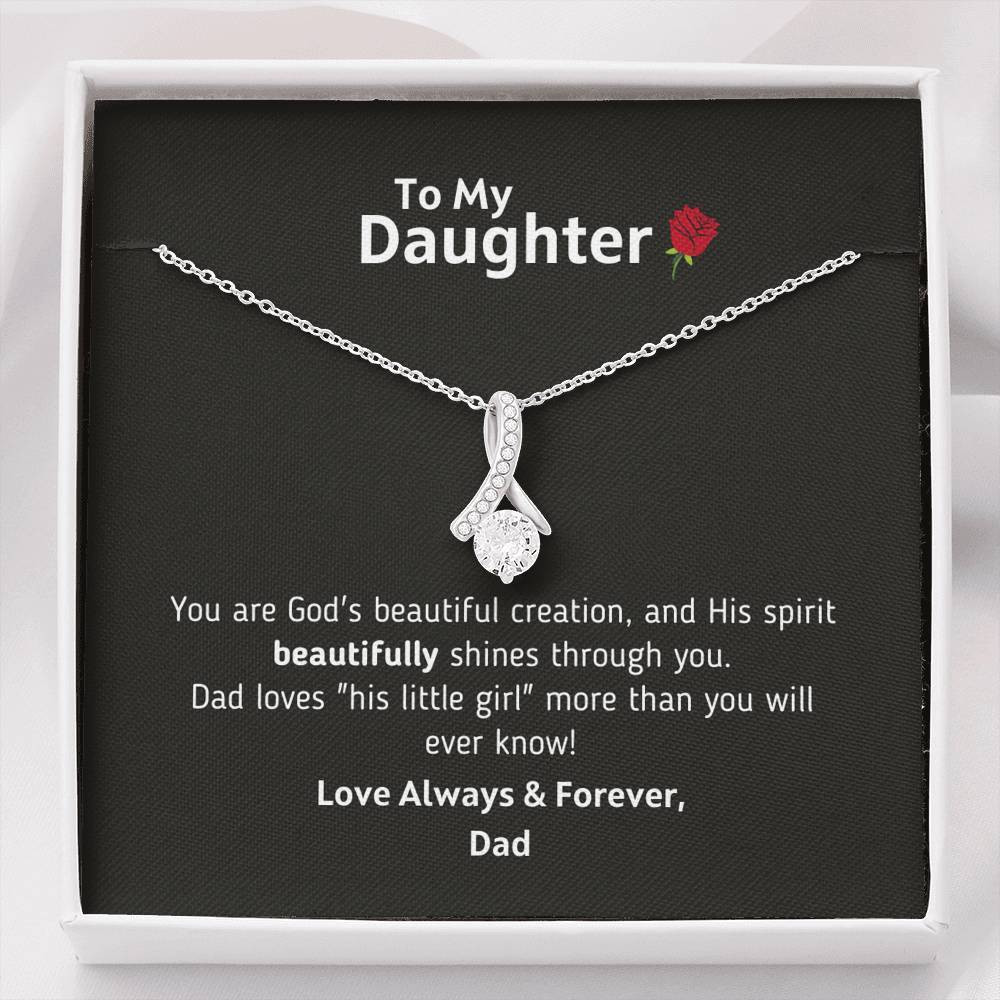 You Are God's Beautiful Creation Alluring Beauty Necklace Gift For Daughter