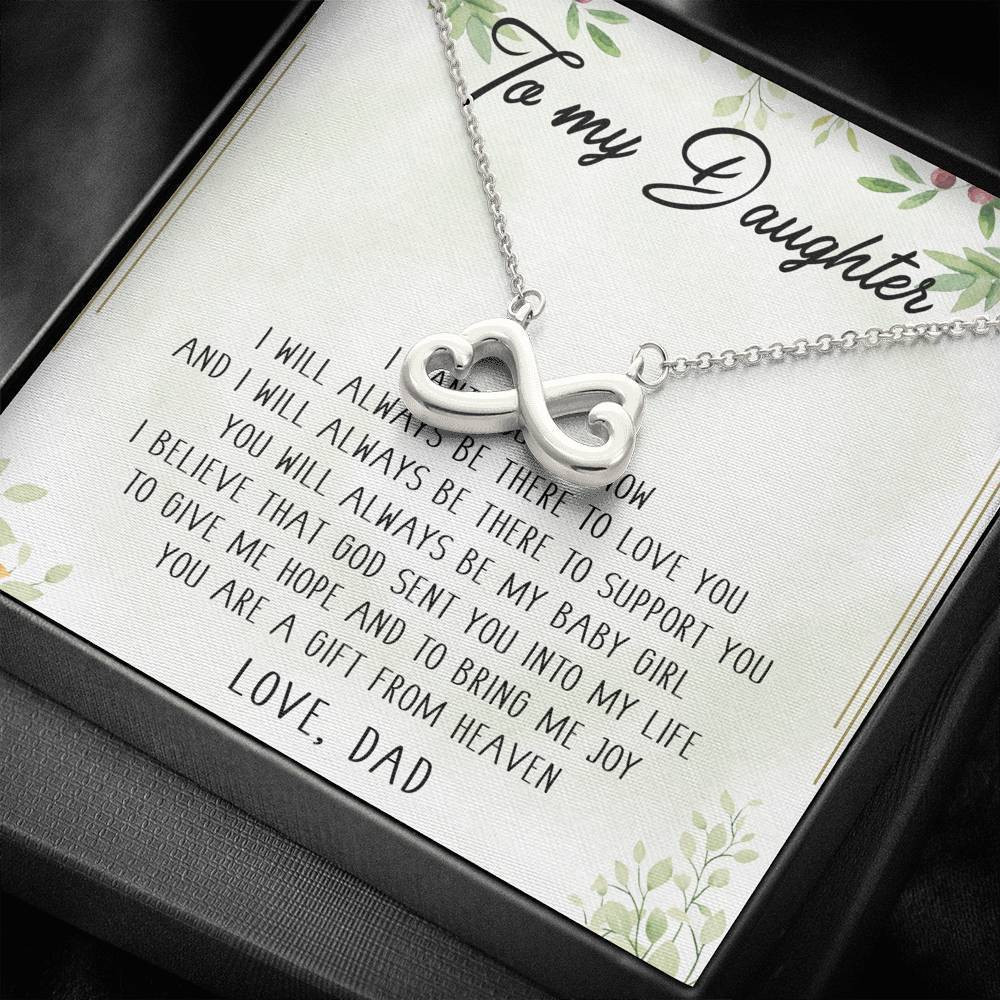 Gift For Daughter I Believe That God Sent You Into My Life To Give Me Hope Infinity Heart Necklace