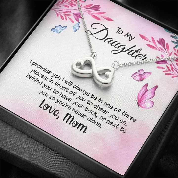 To My Daughter I Promise You Infinity Heart Necklace