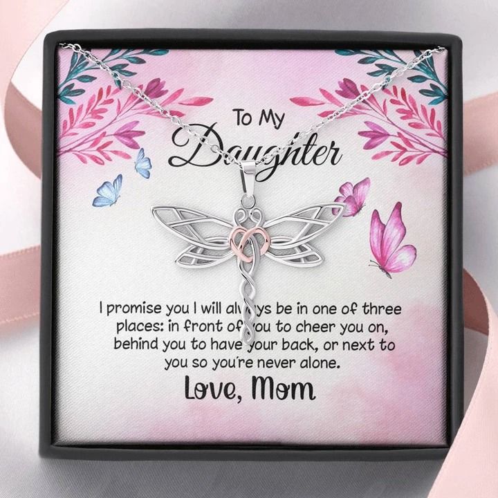To My Daughter I Promise You Dragonfly Dreams Necklace