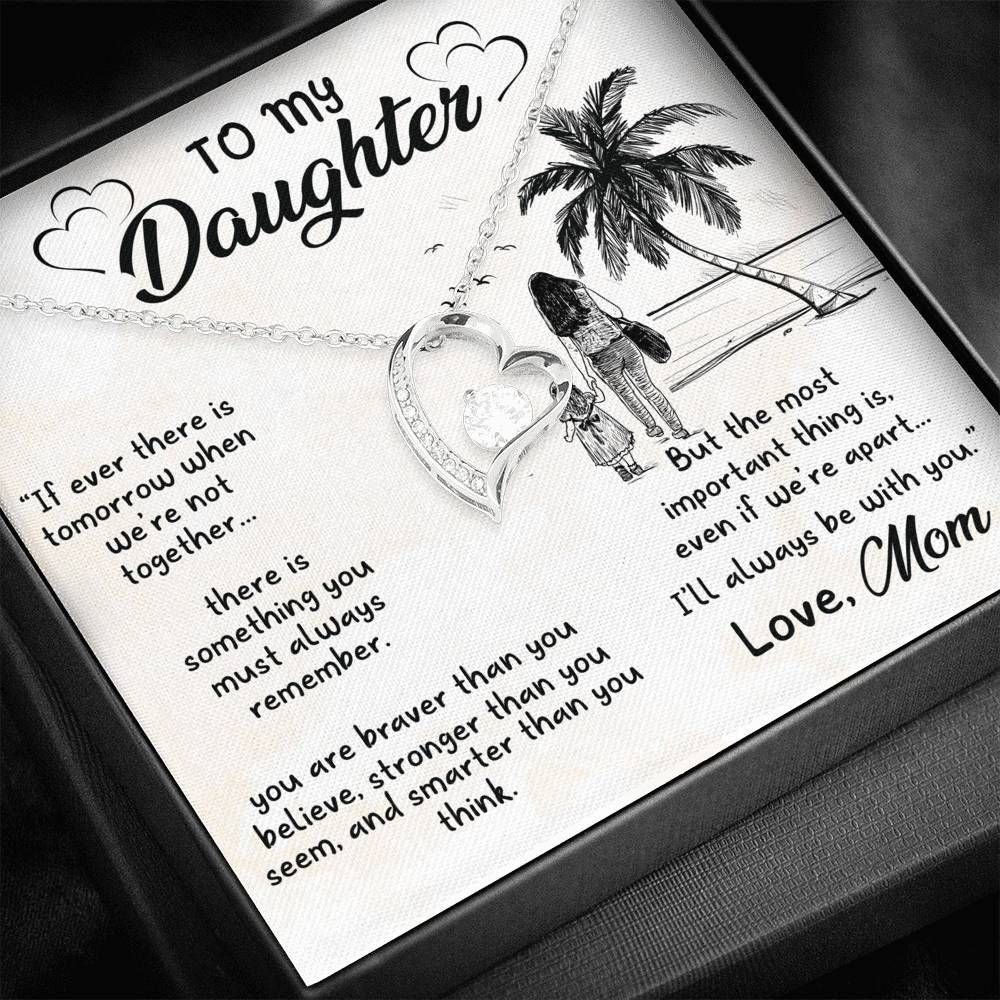 Beach View Mom Gift For Daughter Forever Love Necklace I Will Always Be With You