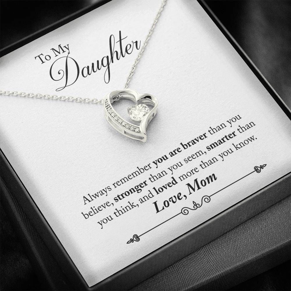 Forever Love Necklace Mom Gift For Daughter You're Stronger Than You Seem