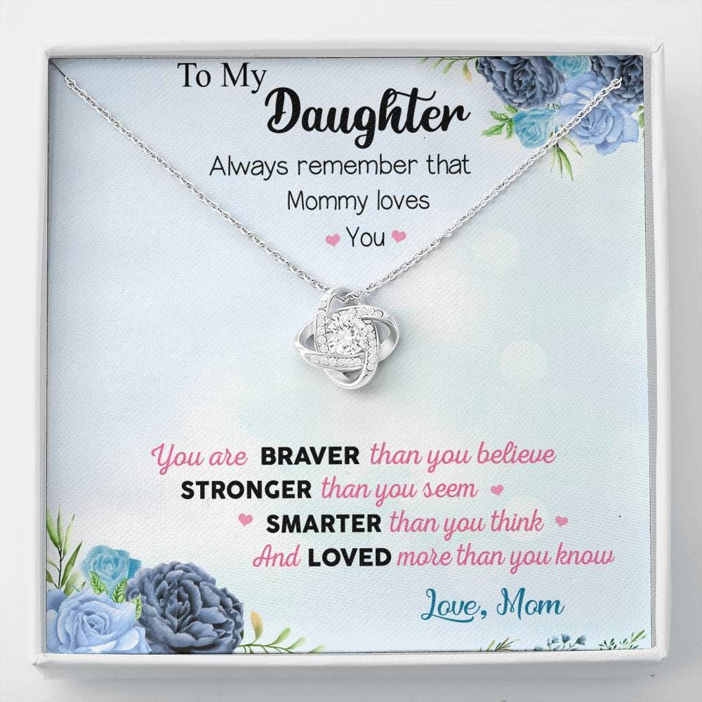 The Blooming Love Knot Necklace Mom Gift For Daughter Mommy Loves You