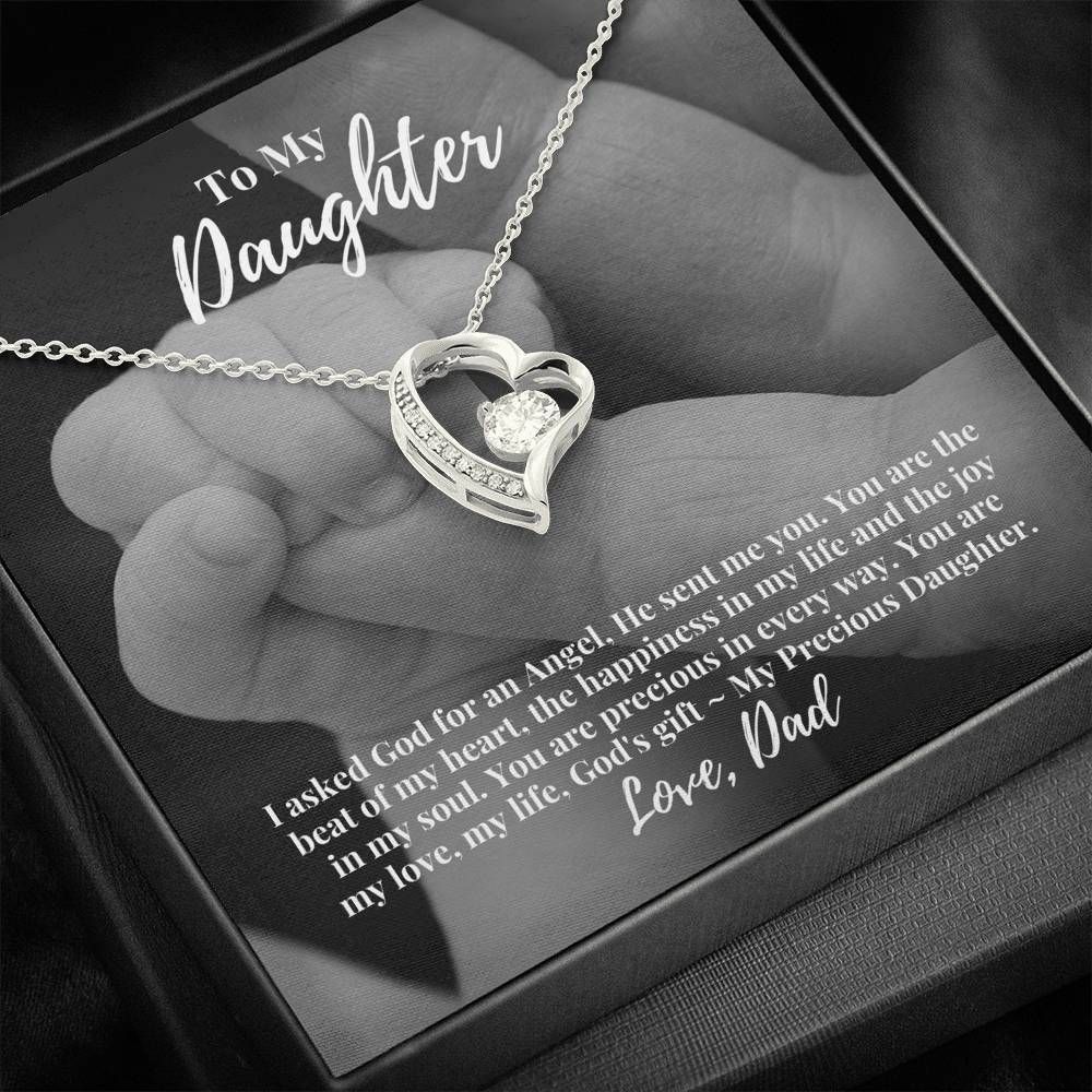 Dad Gift For Daughter Forever Love Necklace God Sent Me You
