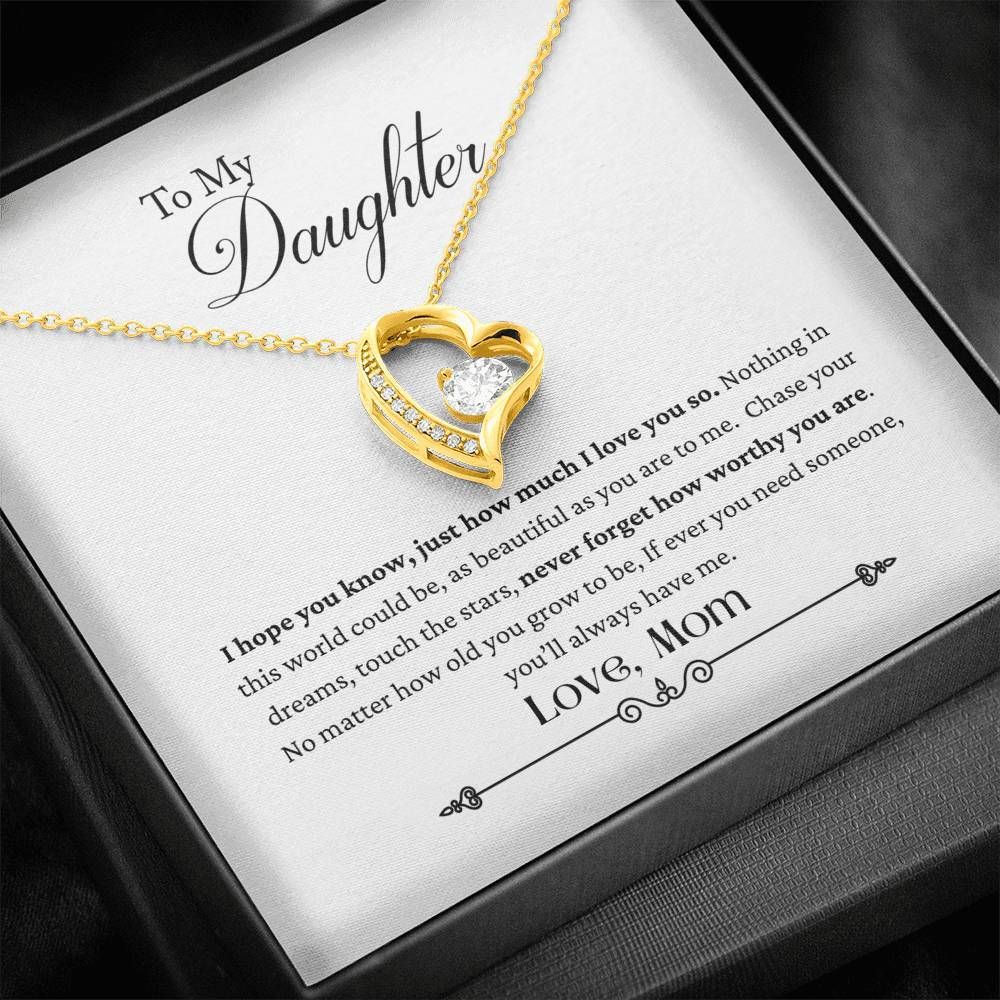Mom Gift For Daughter Forever Love Necklace How Much I Love You