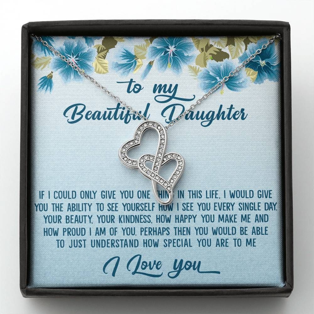 Flowers Gift For Daughter Double Hearts Necklace How Special You Are To Me