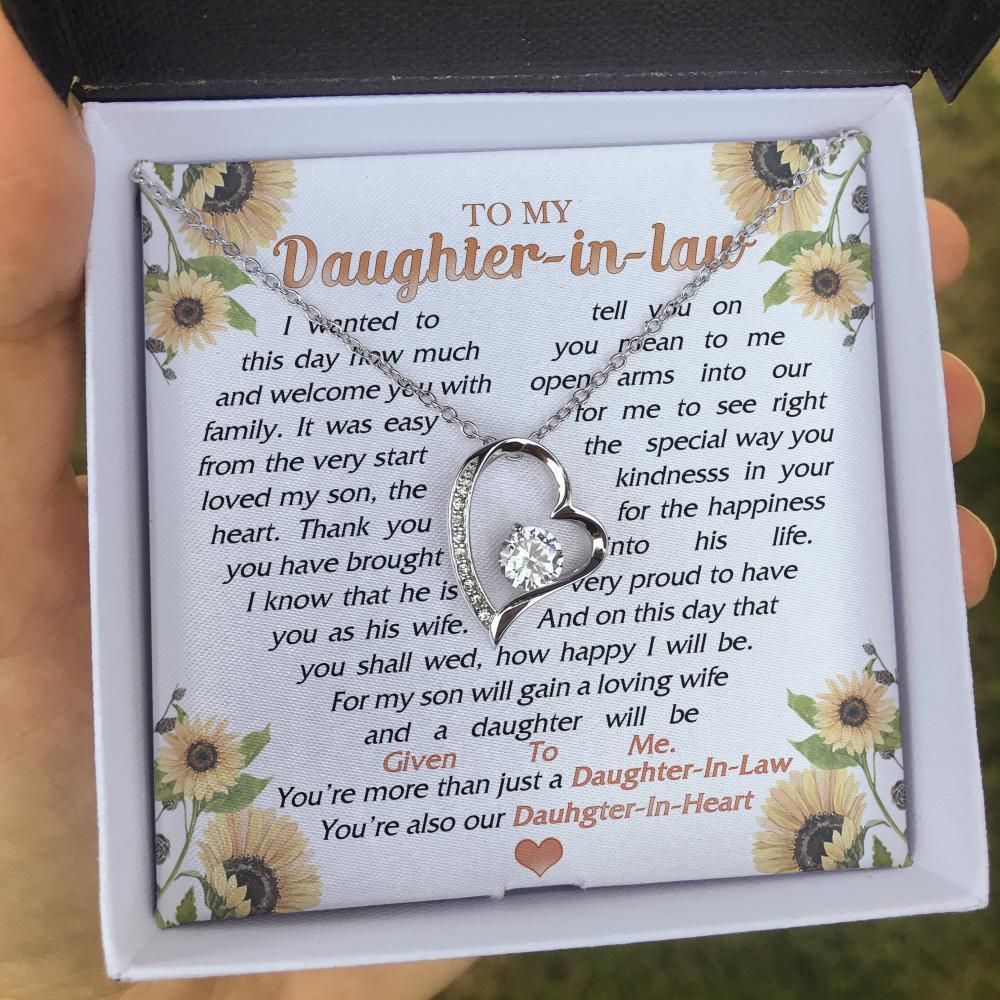 Gift For Daughter-in-law Forever Love Necklace You're Also Our Daughter-in-heart