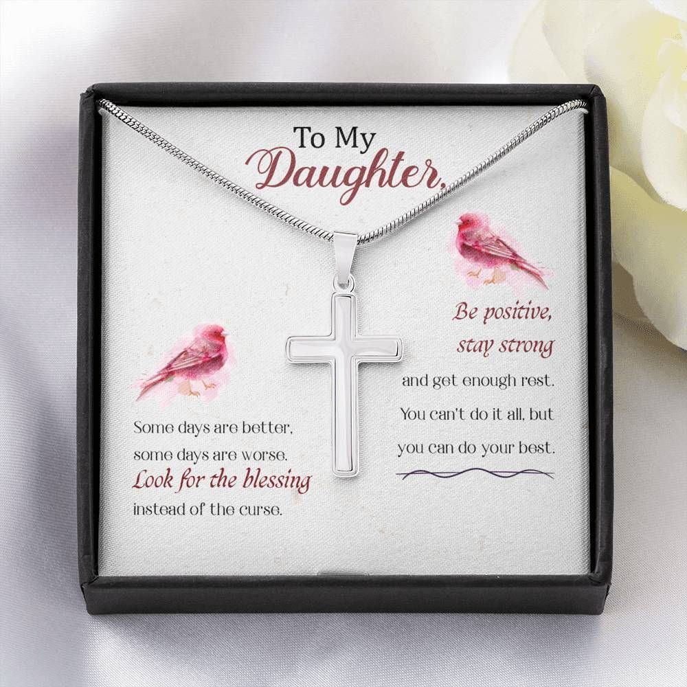 Gift For Daughter You Can Do Your Best Artisan Crafted Cross Necklace