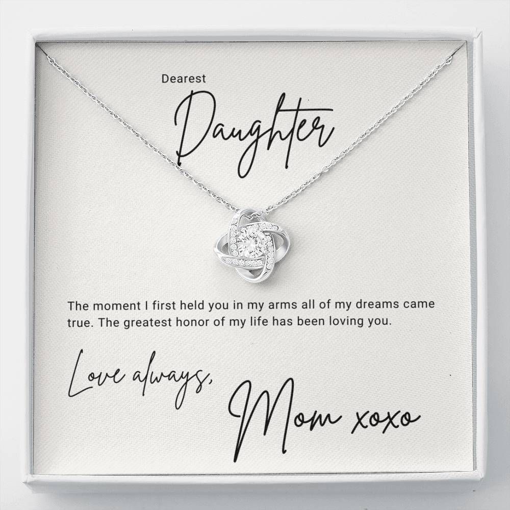 Love Always Mom Gift For Daughter Love Knot Necklace
