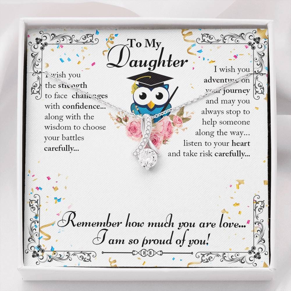 Graduation Gift For Daughter I Am So Proud Of You Alluring Beauty Necklace