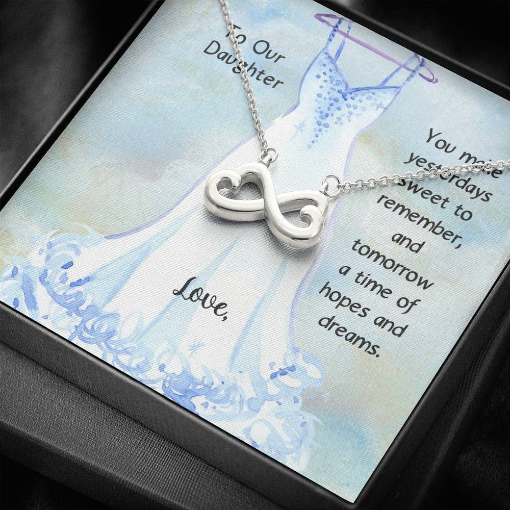 Infinity Heart Necklace Gift For Daughter Sweet To Remember
