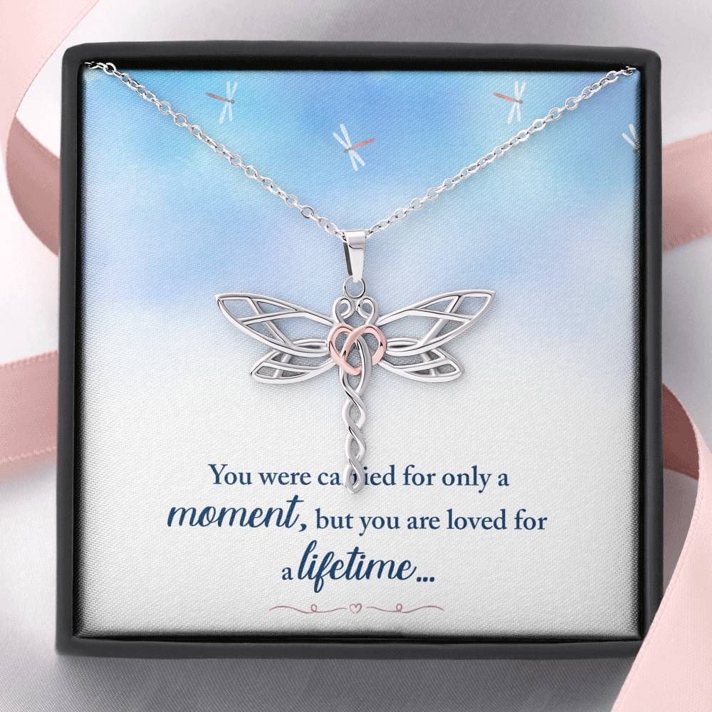 Dragonfly Dreams Necklace Gift For Daughter You Were Carried For Only A Moment