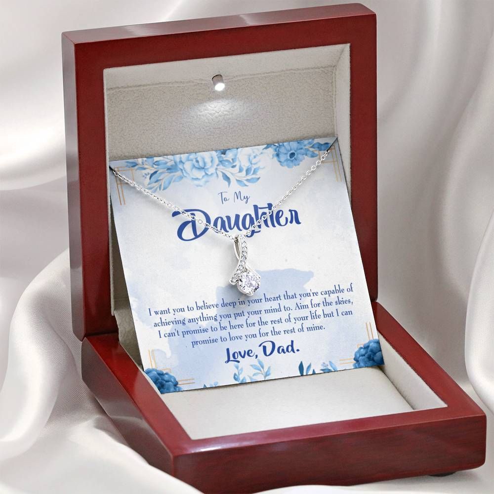 Dad Gift For Daughter Love You For The Rest Of Mine Alluring Beauty Necklace