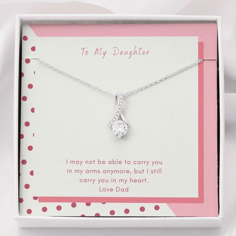 Carry You In My Heart Dad Gift For Daughter Alluring Beauty Necklace