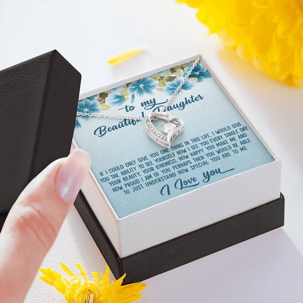 Blue Hibiscus How Special You Are Forever Love Necklace Gift For Daughter