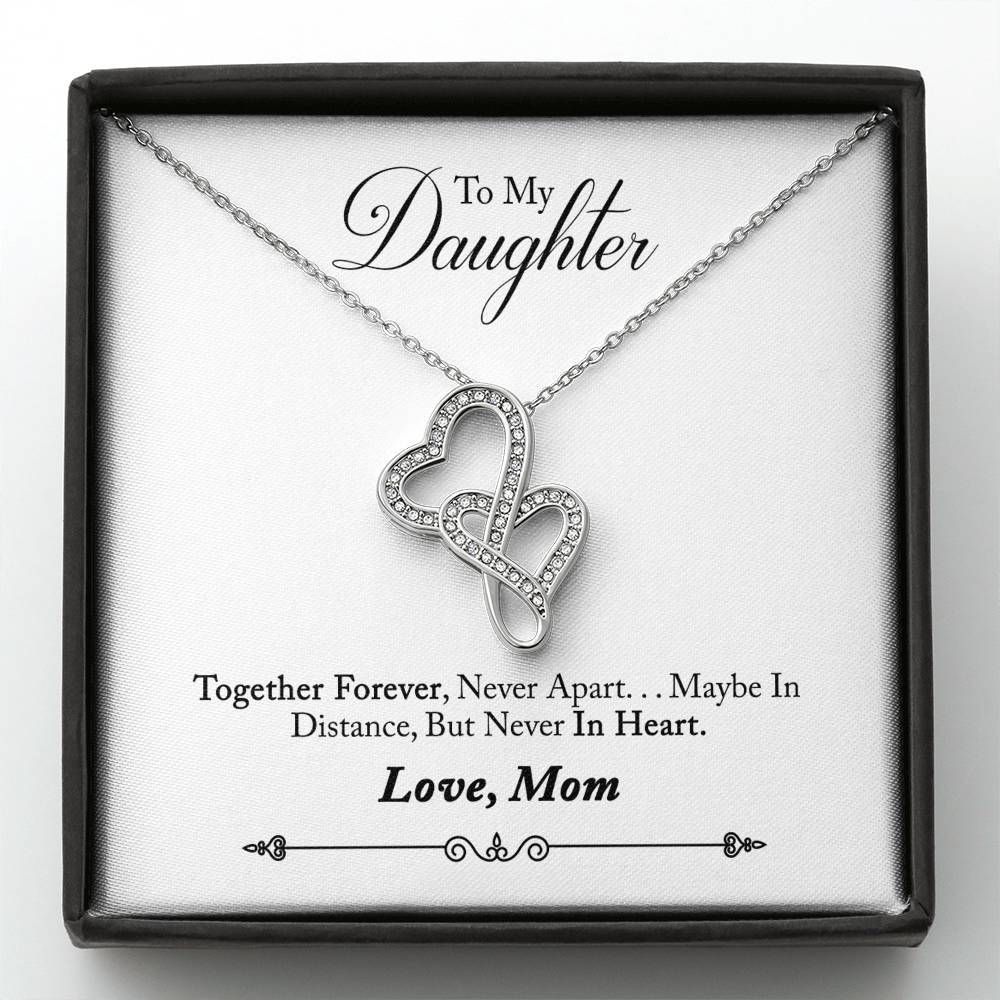Together Forever Double Hearts Necklace Gift For Daughter