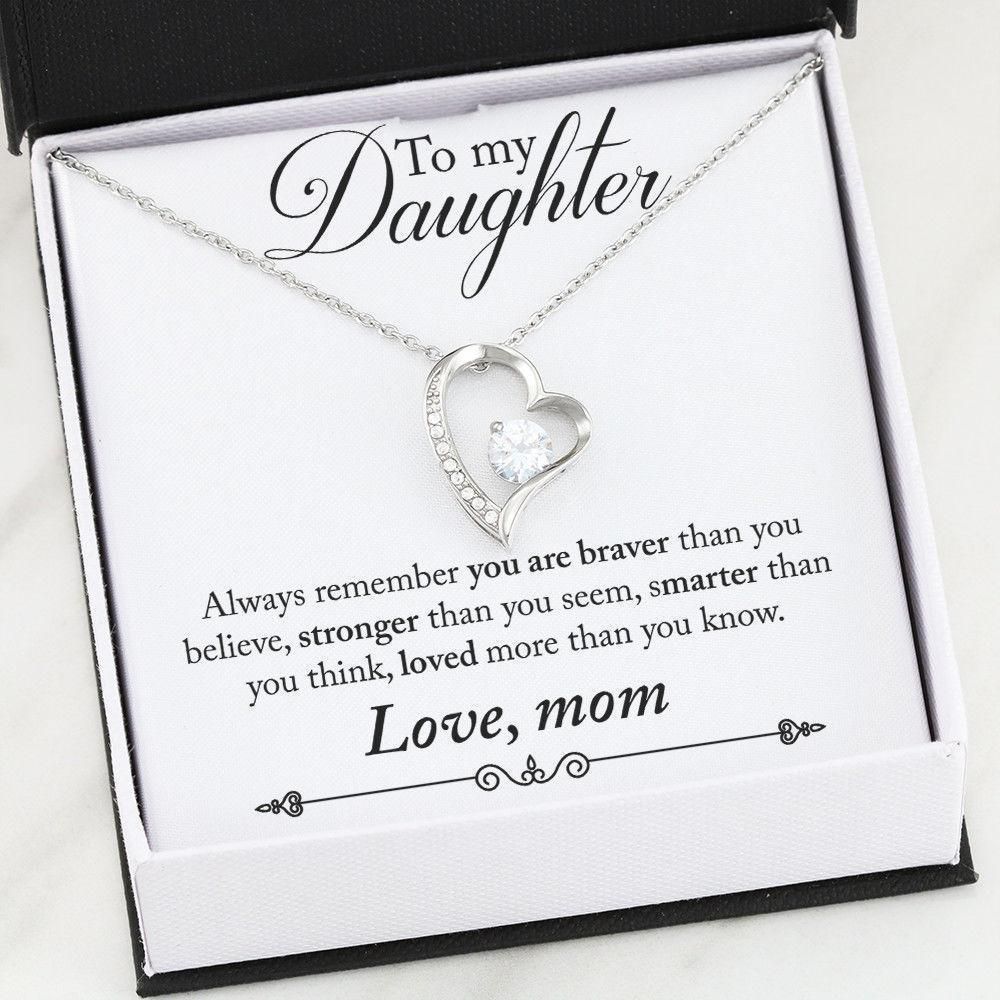 You're Loved More Than You Know Forever Love Necklace Gift For Daughter
