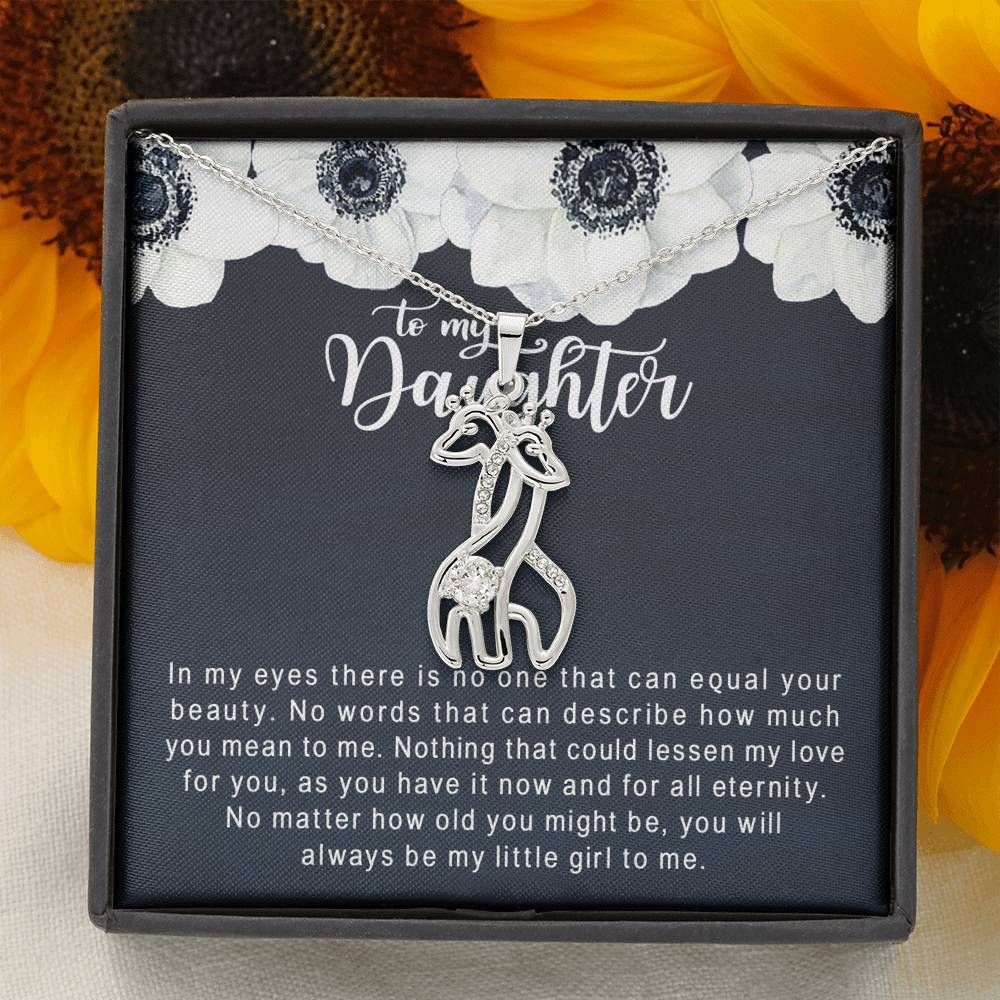No Matter How Old You Might Be Giraffe Couple Necklace Gift For Daughter