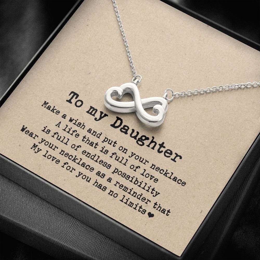 Full Of Endless Possibility Infinity Heart Necklace Gift For Daughter
