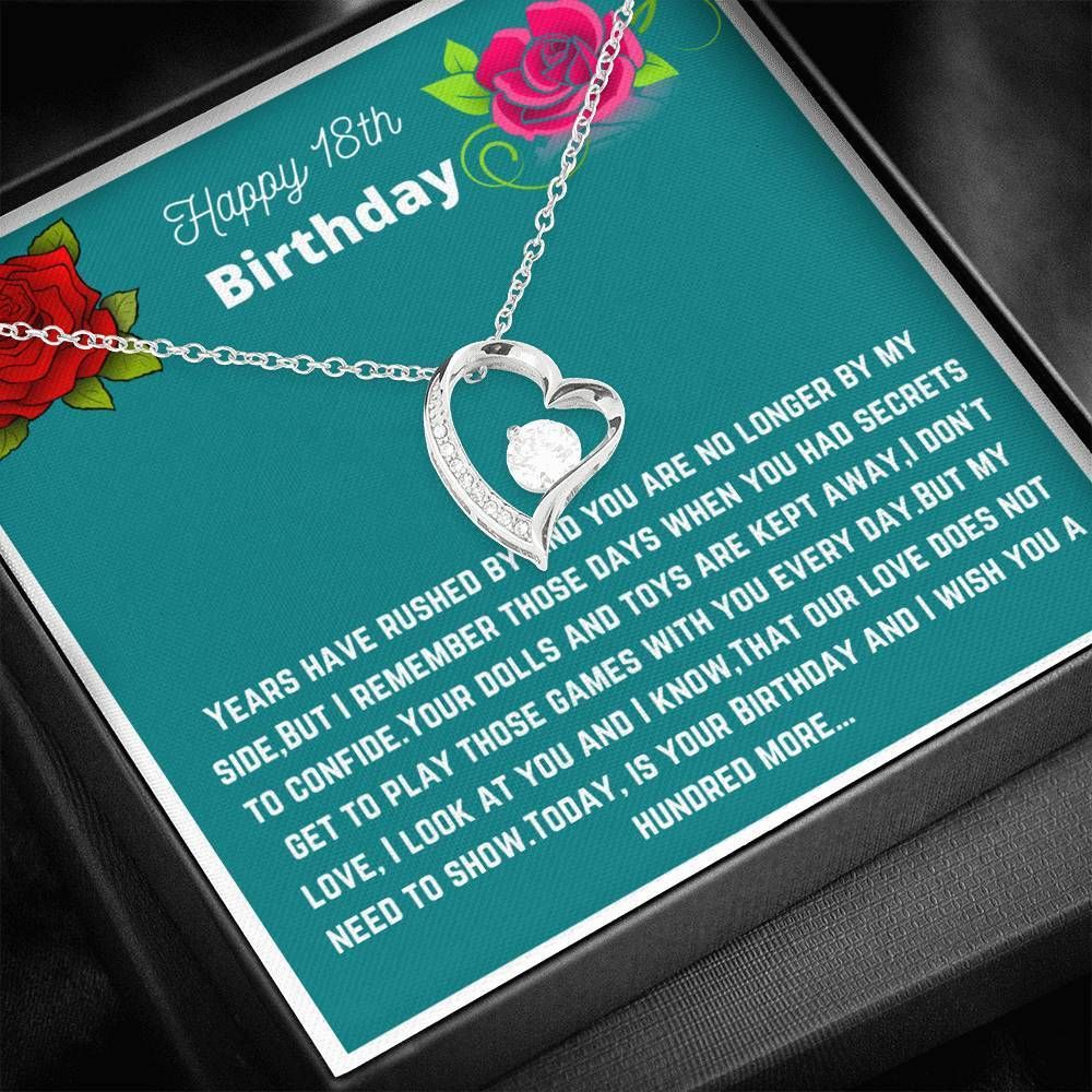 Birthday Gift For Daughter Our Love Does Not Need To Show 14K White Gold Forever Love Necklace