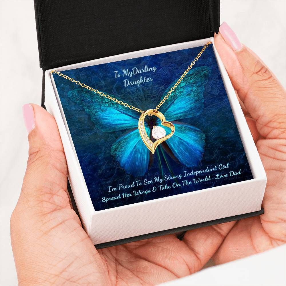 I'm Proud To See My Strong Forever Love Necklace Gift For Daughter