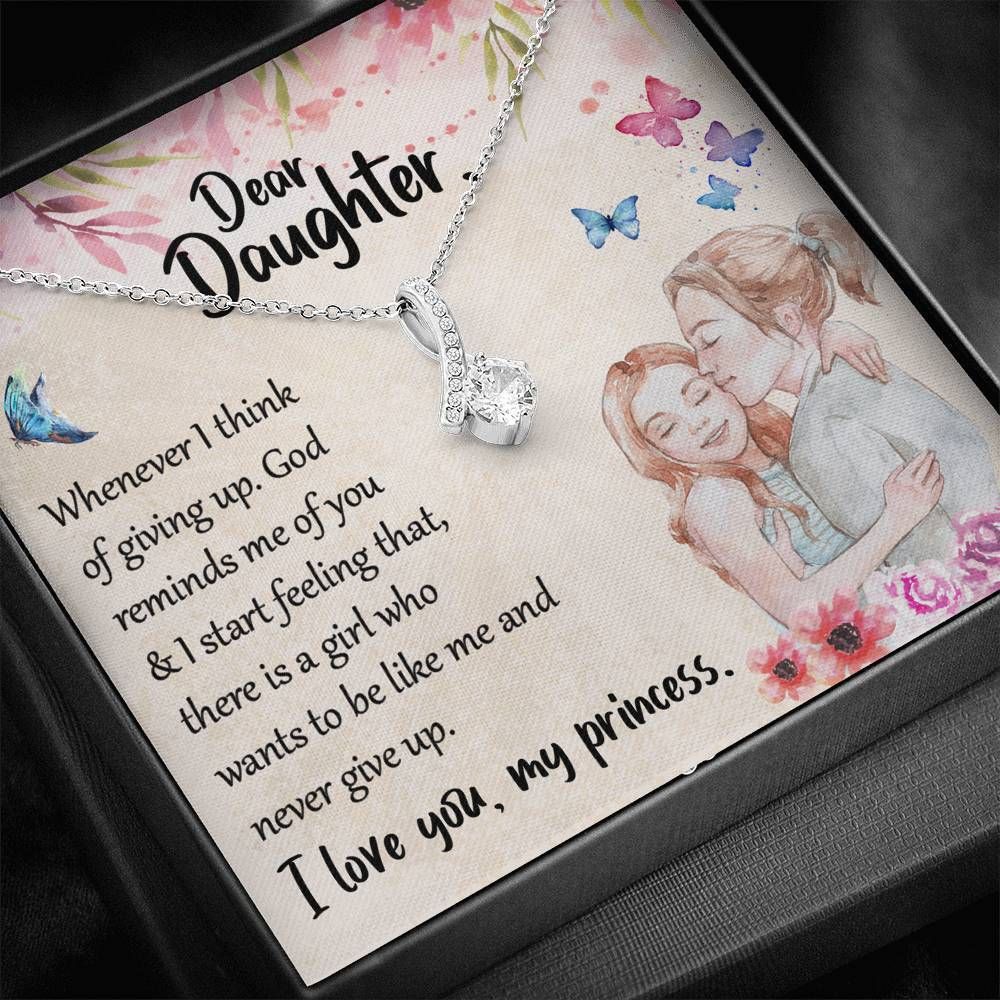 There's A Girl Who Want To Be Like Me Alluring Beauty Necklace Gift For Daughter