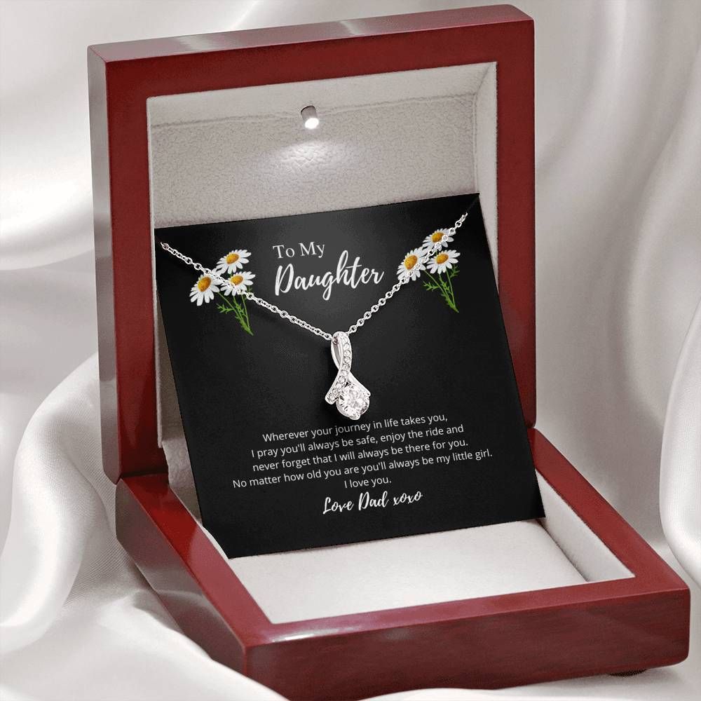 Always Be My Little Girl Daisy Alluring Beauty Necklace For Daughter